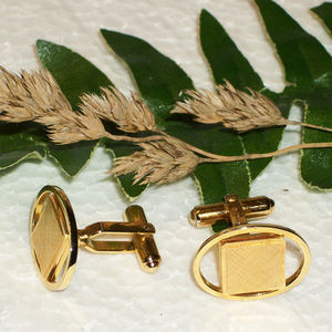 HAYWARD Vintage Cuff Links Bullet Back Gold TOne